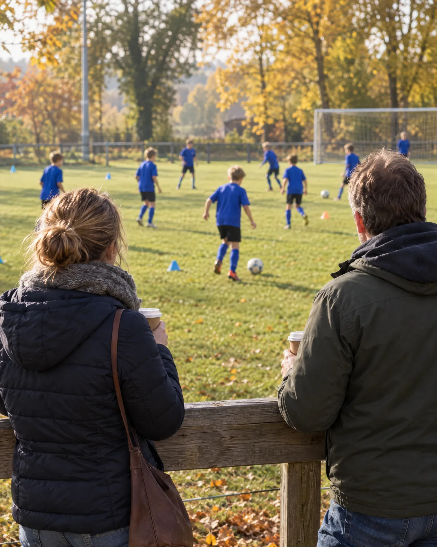 Eltern am Spielfeldrand beim Jugendtraining